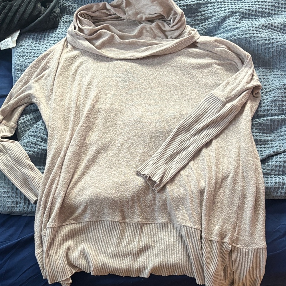 Elegant pink Cowl Neck Sweater